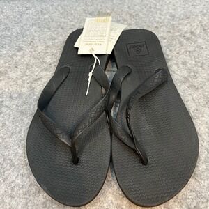 Reef Escape Lux + Black Flip Flop Sandals Womens RF0A3FET Eco-Friendly Size 7